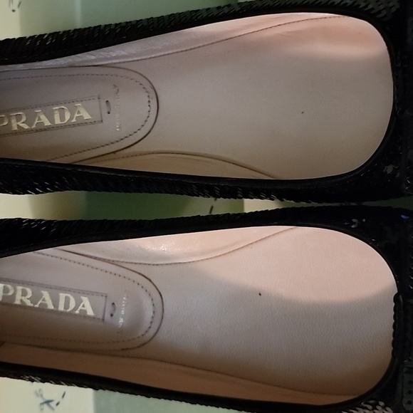 New Prada Calzature Donna Sequins Flats Size 37 - Picture 2 of 3
